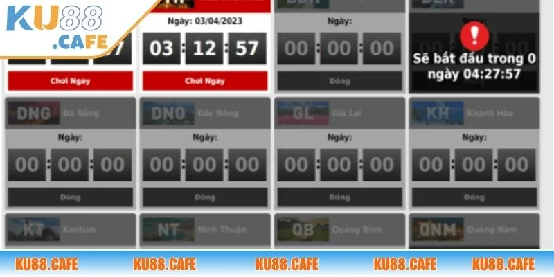 Giao diện đặt cược trên nhà cái trực tuyến KU88