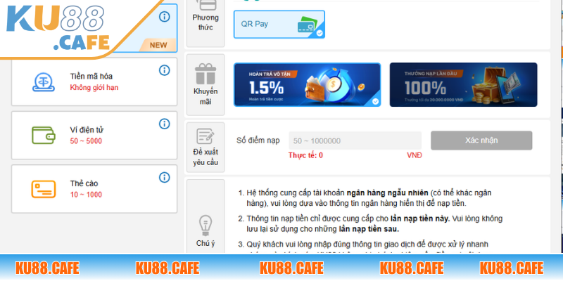 Sử dụng ngân hàng online để nạp tiền KU88 siêu tiện lợi